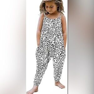 Leopard Print Kids Jumpsuit 2T